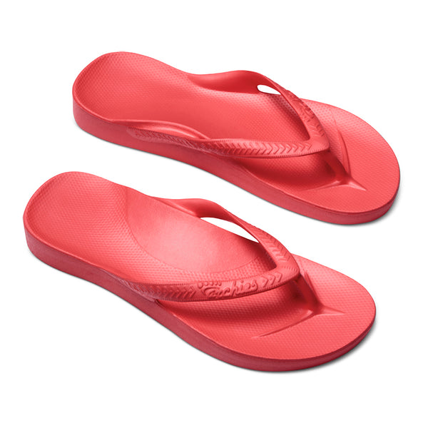 Archies Arch Support Thongs - Coral (8990037967071)