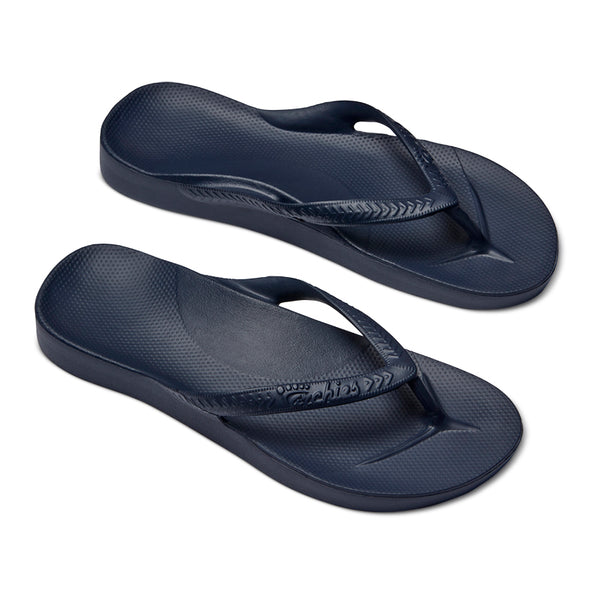 Archies Arch Support Thongs - Navy (8990037901535)