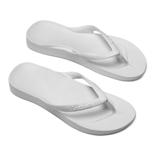 Archies Arch Support Thongs - White (8990039015647)