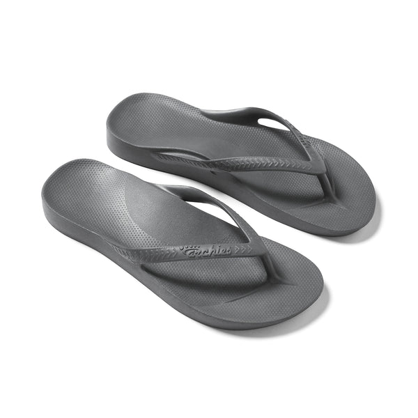 Archies Arch Support Thongs - Charcoal (8990049140959)