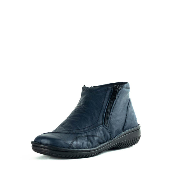 Cabello 5250-27 Women's Ankle Boots - Navy Crinkle
