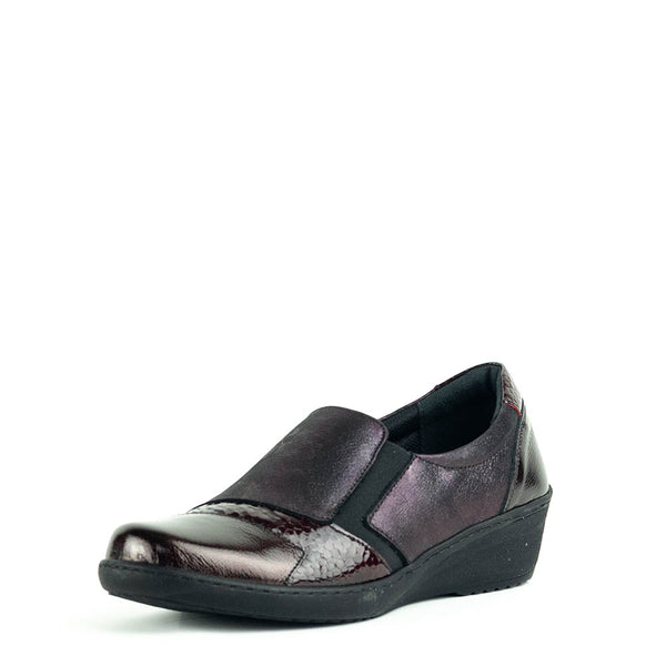 Cabello CP461-18 Women's Slip Ons - Wine Patent