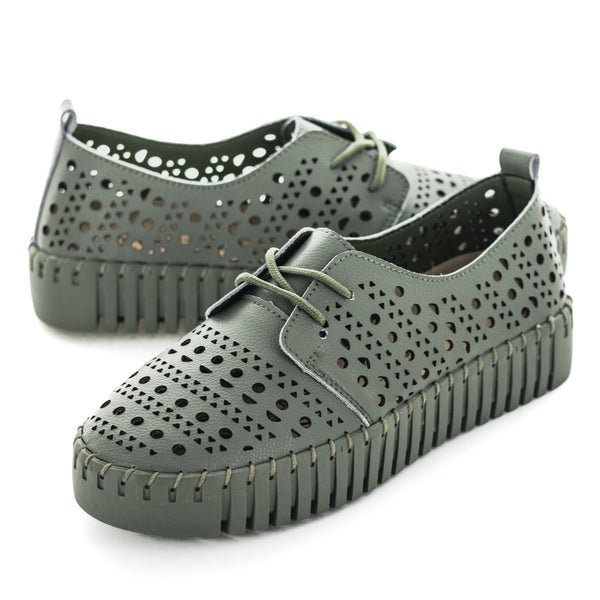 Just Bee Clarity Womens Lace Up Shoes (9092769644767)