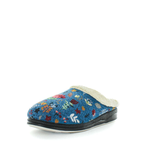 Panda Endy Women's Slippers - Blue Embroidery (9005720666335)