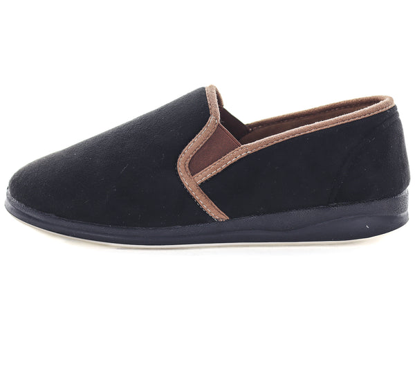 Panda Eden Men's Slippers - Black Tan (9022275616991)