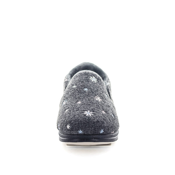 Panda Eleanor Women's STEPPINS Slippers - Grey Flower