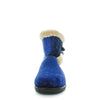 Panda Ellidy Women's Bootie Slippers - Blue Embossed
