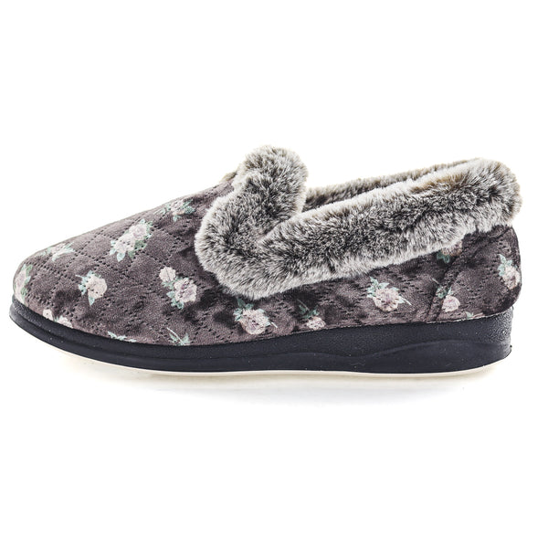 Panda Emille Women's Slippers - Mushroom Floral (9005721125087)