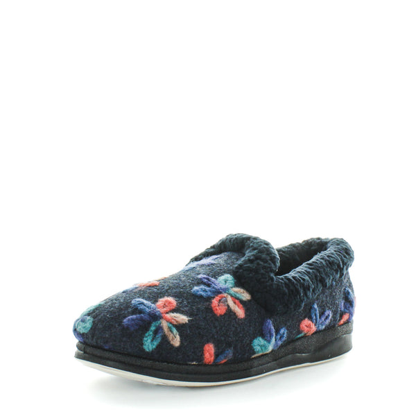 Panda Emille Women's Slippers - Navy Embroidery (9005720600799)