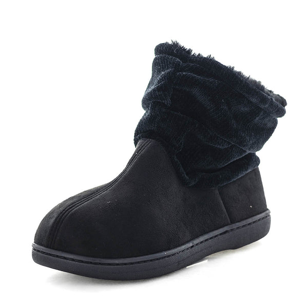 Panda Evelyn Women's Bootie Slippers - Black
