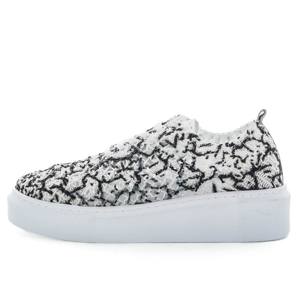 Zola Himani Women's Sneakers - Black/White Knit