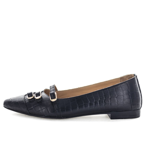 Zola Halley Women's Flats - Black Croc
