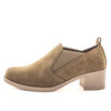 Zola Helena Women's Gusset Slip Ons - Beige Nubuck