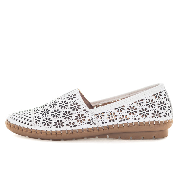 Cabello Kylie Womens Flats - White (9133380174047)