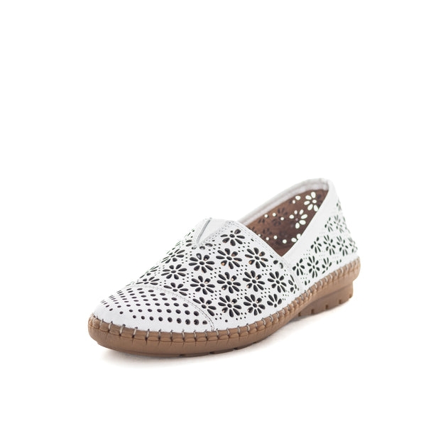 Cabello Kylie Womens Flats - White (9133380174047)