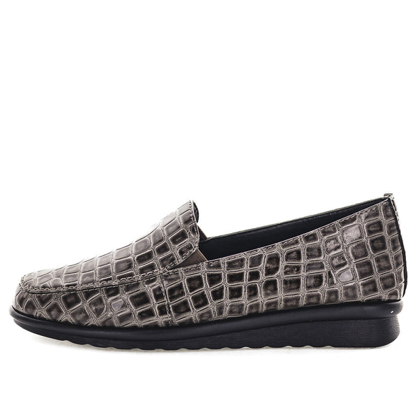 Aerocushion Maisy Womens Wedges - Grey Croc (8990246928607)