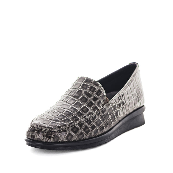 Aerocushion Maisy Womens Wedges - Grey Croc (8990246928607)