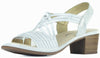 Aerocushion Malvina Women's Block Heel Sandals - Silver Shimmer