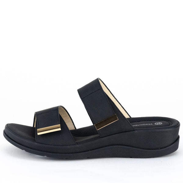 Aerocushion Marta Women's Slide Sandals - Black