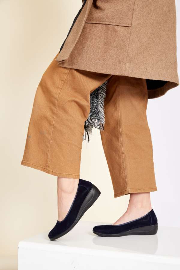 Aerocushion Marti Womens Flats - Navy (8990244307167)