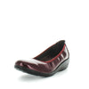 Aerocushion Marti Womens Flats - Wine Patent (8838217629919)