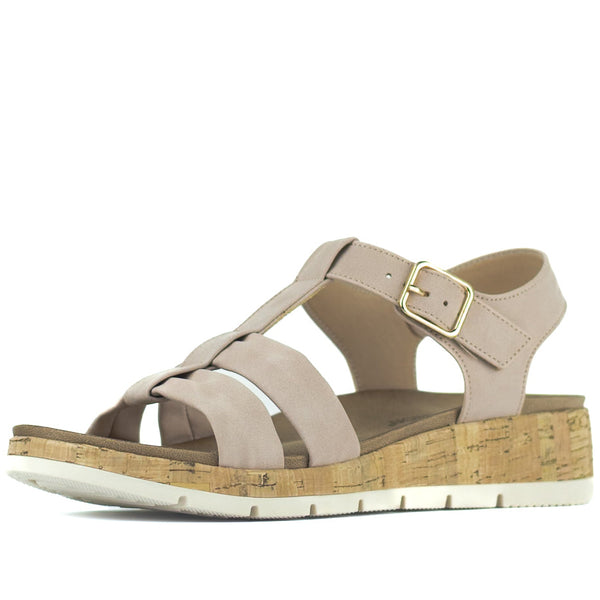 Aerocushion Mary Women's T-bar Sandals - Blush