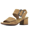 Aerocushion Mevie Women's Wide Fit Block Heel Sandals - Tan Nubuck