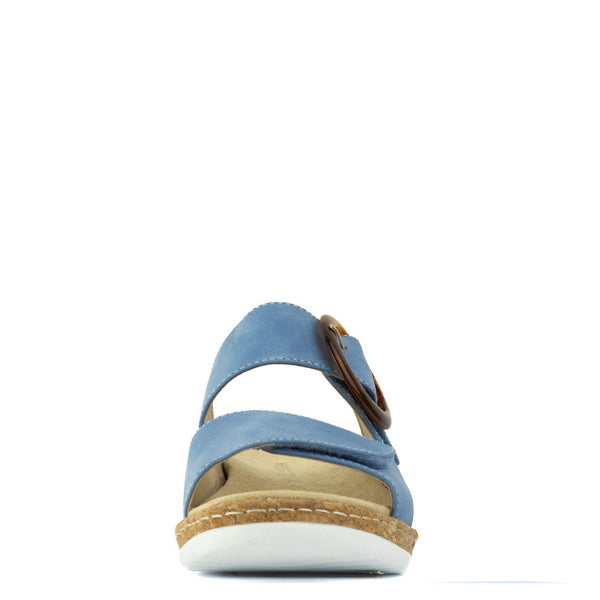 Aerocushion Millie Women's Double Adjustable Slide Sandals - Blue