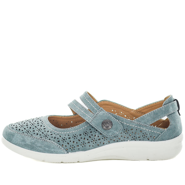 Aerocushion Mills Womens Slip Ons - Blue (8843072798943)