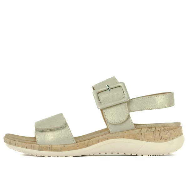 Aerocushion Molivia Women's Double Adjustable Sandals - Gold Shimmer