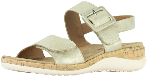Aerocushion Molivia Women's Double Adjustable Sandals - Gold Shimmer
