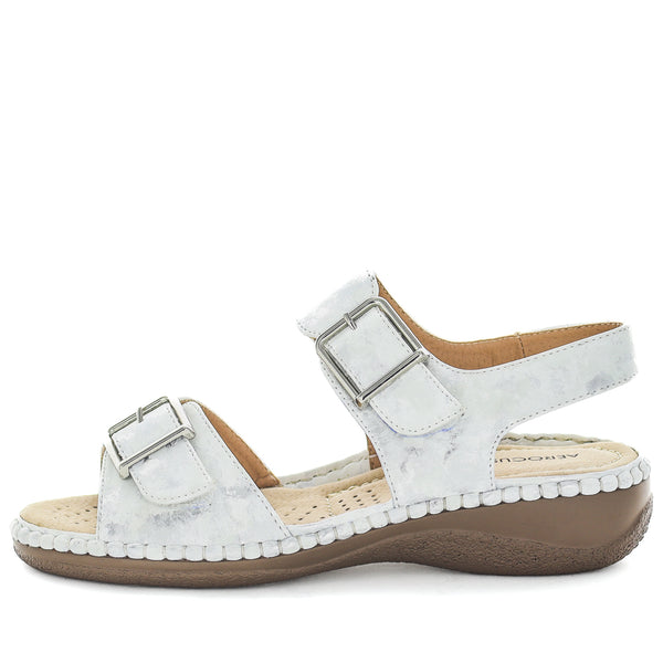 Aerocushion Must Womens Sandals - Silver Print (9043146866911) (8788794245343)