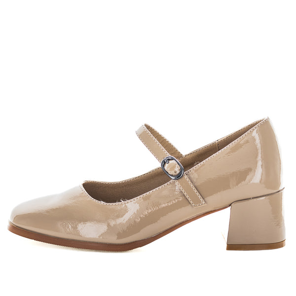 Wilde Sayge Womens Heels - Camel Patent (8998794395871)