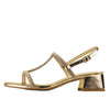 Wilde Sahara Women's Glitter T-bar Block Heels - Rose Gold
