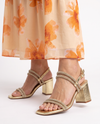 Wilde Salem Women's Glitter Block Heels - Gold