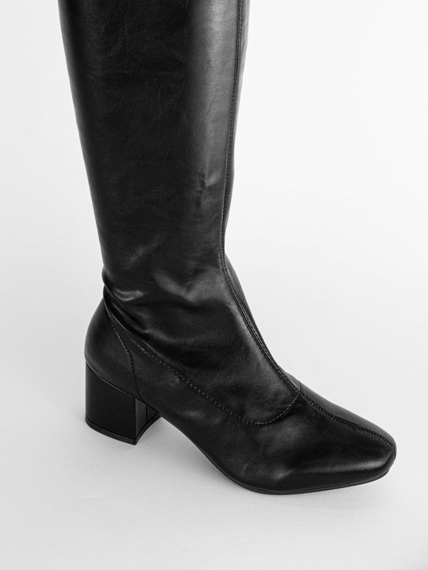 Wilde Saspen Women's Long Boots - Black Smooth