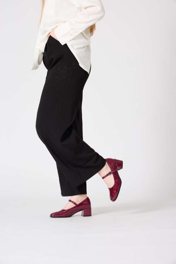 Wilde Sayge Womens Heels - Wine Patent (8998794428639)