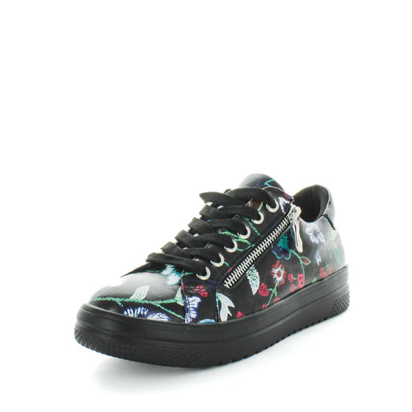 Wilde Scarlett Womens Sneakers - Black Floral (8841385935071)