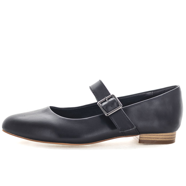 Wilde Selain Women's Mary Jane Shoes - Black Smooth