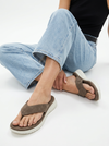 Wilde Shanel Women's Platform Thongs - Espresso
