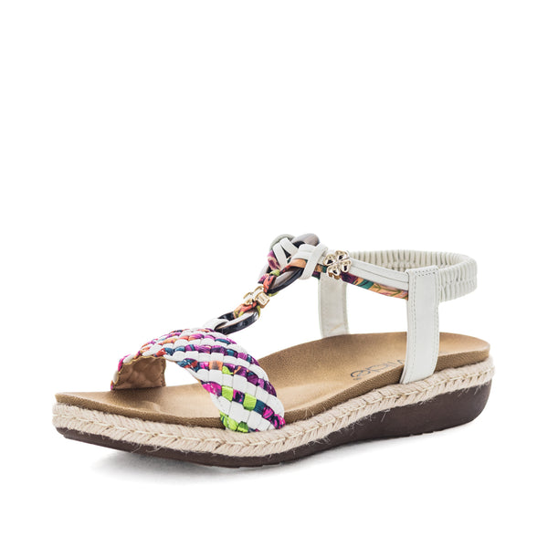 Wilde Sharleen Women's Sandals - White Multi (9152451903711)