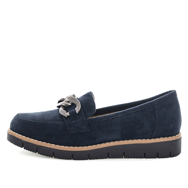 Wilde Shaye Women's Loafers - Navy Suede