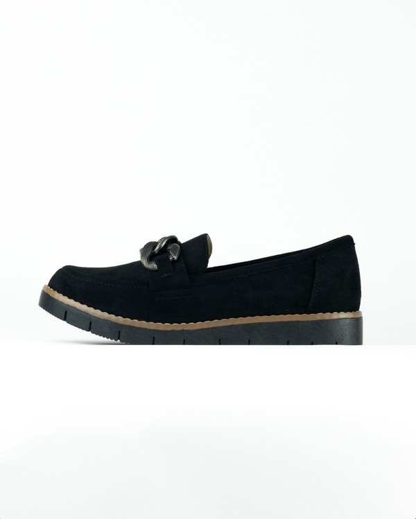 Wilde Shaye Women's Loafers - Black Suede