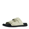 Wilde Summer Women's Double Buckle Slide Sandals - Beige Linen