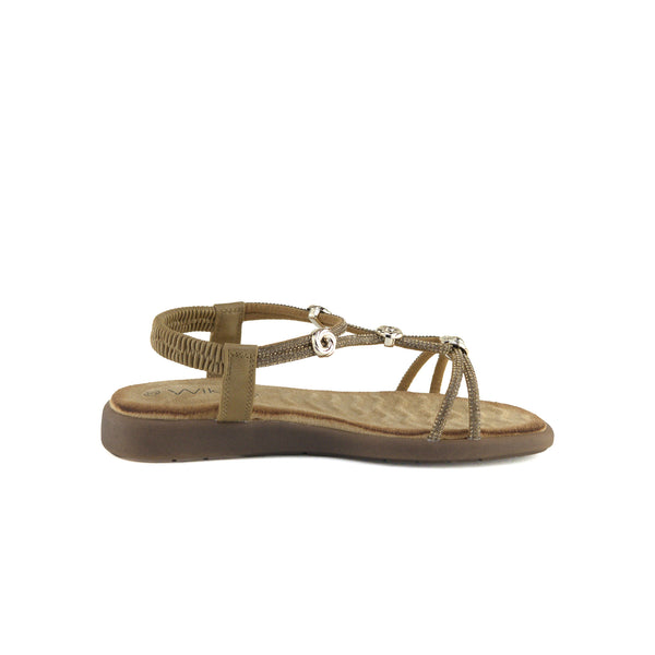 Wilde Suzzie Women's Wide Fit Sandals - Tan