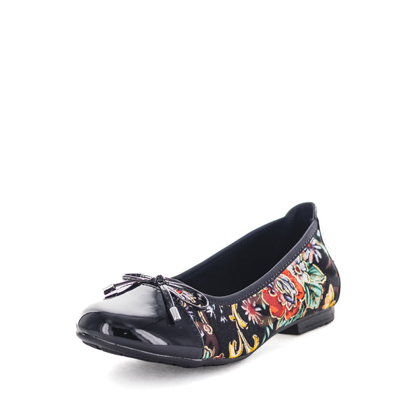 Wilde Syma Womens Flats - Red Flower (9007890792671)