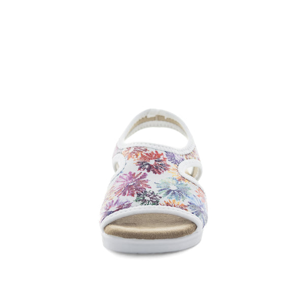 Euroflex Tuscany Womens Sandals - White Floral (9124390174943)