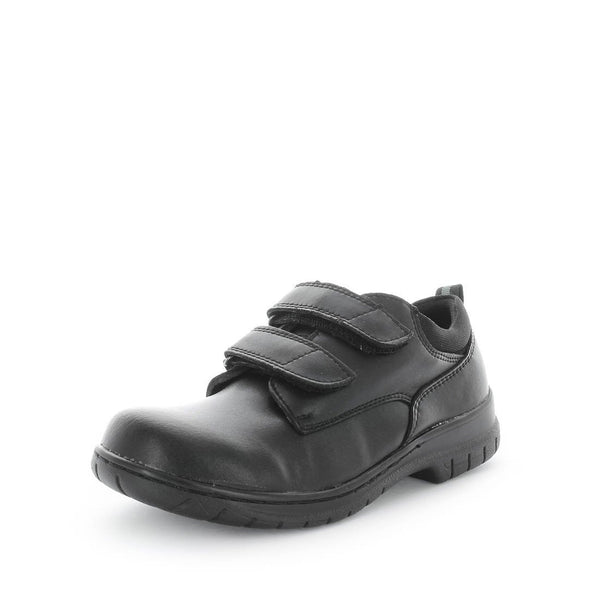 Wilde School Jacen School Shoes - Black Smooth (8842581049567)