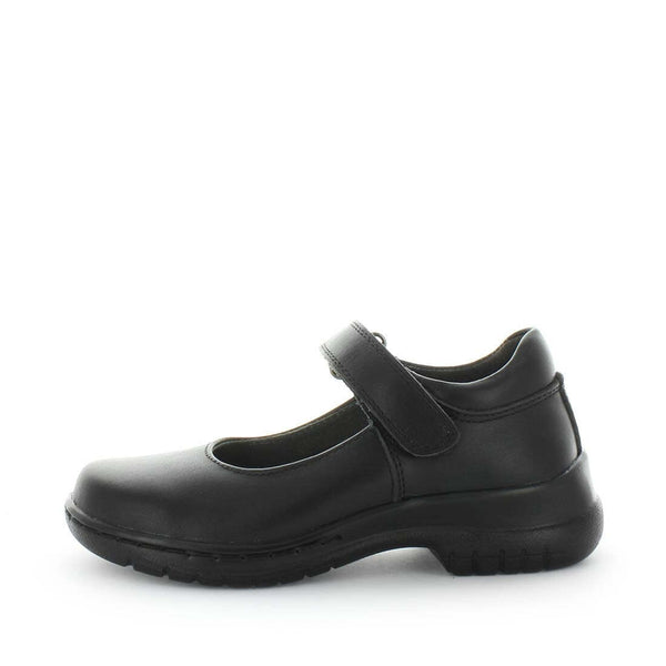 Wilde School Jani2 Girls School Shoes - Black Smooth (8842580099295)