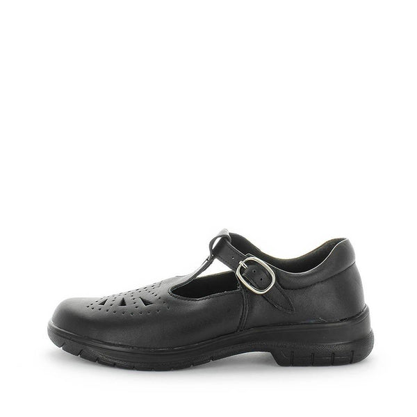 Wilde School Jayne2 Girls School Shoes - Black Smooth (8842580885727)